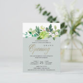 GRIJS KRAFT BLADERWERK LIJST GROTE OPENINGSCEREMON BRIEFKAART (Staand voorkant)