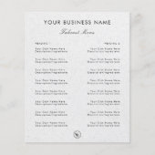 Grijs Kraft Elegaant Restaurant Afhaalmenu & Logo Flyer (Voorkant)