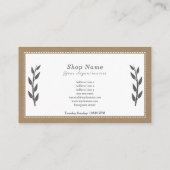 Grijs, Kraft & Rustiek Visitekaartje (Achterkant)