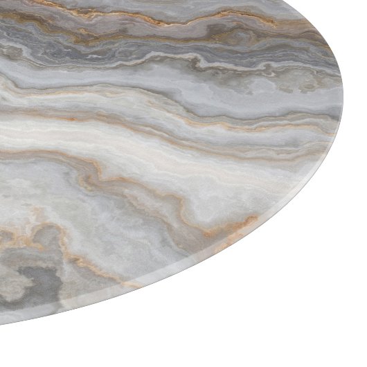 Grijs krullend marmer: gouden aderen snijplank (Hoek)