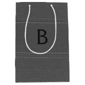 Grijs kunstleder medium cadeauzakje (Voorkant)