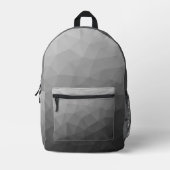 Grijs licht Verloop Geometrisch Mesh Patroon Bedrukte Rugzak (Voorkant)