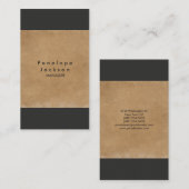 Grijs Lichtbruin Modern Plain Professional Stijlvo Visitekaartje (Voorkant / Achterkant)