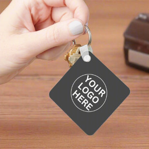 Grijs Logo Promotionele Professionele Bedrijf Sleutelhanger