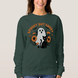 Grijs maar Schattig Halloween Kat Trui