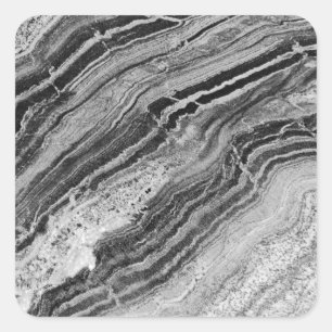 Grijs Marmer Blank Sjabloon, Aanpassen Vierkante Sticker