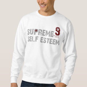 Grijs/maroon SUPREME ZELF ESTEEM sweatshirt