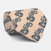  Grijs massey fergison trekker in beige Stropdas (Opgerold)