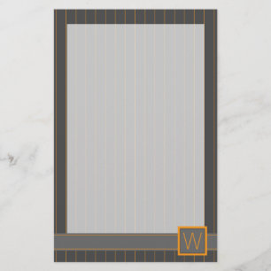 Grijs met Oranje puistjes Briefpapier