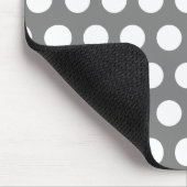 Grijs met polka stippen muismat (Hoek)