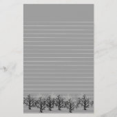 Grijs met rand dode bomen briefpapier (Voorkant)