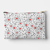 Grijs met rode bloemen op witte achtergrond retro etui (Achterkant)