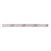 Grijs met roze diagonaal plaid lint (Voorkant)