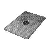 Grijs met Silver Accent Houndstooth Bath Mat (Gekanteld)