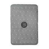 Grijs met Silver Accent Houndstooth Bath Mat (Voorkant Verticaal)