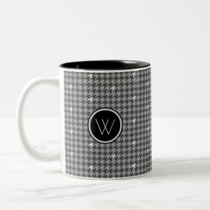 Grijs met Silver Accent Houndstooth Mok