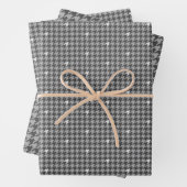 Grijs met Silver Houndstooth Wrapping Paper Set (In situ)