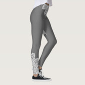 Grijs met wit Lace-accent Leggings (Rechts)