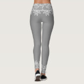 Grijs met Witte Leggings van het Kijk Overspannen (Achterkant)