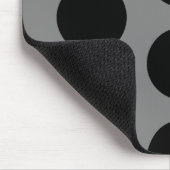 Grijs met zwarte Stippen Muismat (Hoek)