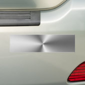 Grijs Metallic Silver Look Bumpersticker (Op auto)