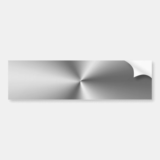 Grijs Metallic Silver Look Bumpersticker (Voorkant)