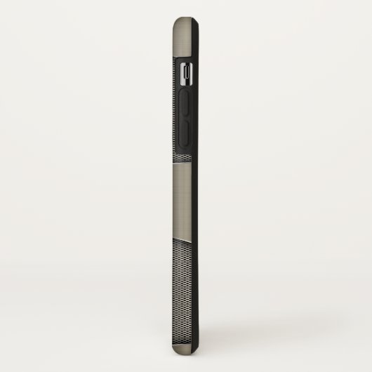 Grijs metallisch geometrisch ontwerp Case-Mate iPhone case (Achterkant/links)