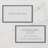 Grijs minimaal Visitekaartje (Voorkant / Achterkant)