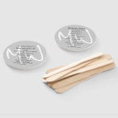 Grijs Modern Monogram Huwelijksprogramma Fan Handwaaier (Niet-gemonteerd)