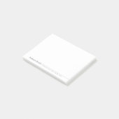 Grijs moderne, gepersonaliseerde minimalistische n post-it® notes (Schuin)