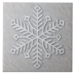 Grijs moderne kunst Sneeuwvlok decoratieve tegel Tegeltje