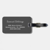 Grijs Monogram Bagagelabel voor Mannen (Achterkant horizontaal)