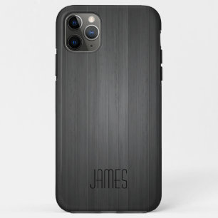 Grijs namaak hout iPhone 11 pro max hoesje