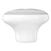 Grijs Nautisch Anker Monogram Keramische Knop (Zijkant)