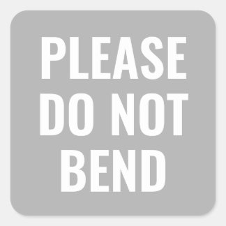 Grijs niet buigen trendy eenvoudige moderne zaken vierkante sticker