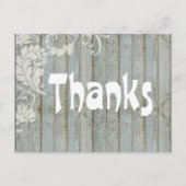 grijs noodlijdend hout dank u Briefkaart (Voorkant)