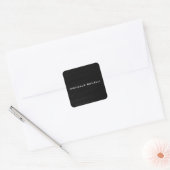 Grijs ontwerp Achtergrond van grijs hout Vierkante Sticker (Envelop)