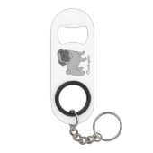 Grijs ontwerp van de sleepboot Aangepast Mini Flessenopener (Achterkant)