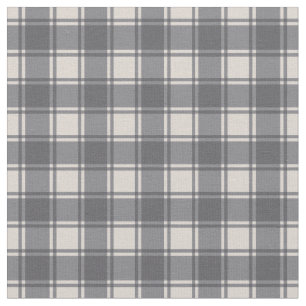 Grijs op Cream Gingham Pset Buffalo Checker Stof