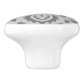 Grijs op Grijs Klassiek Keramische Knop (Zijkant)
