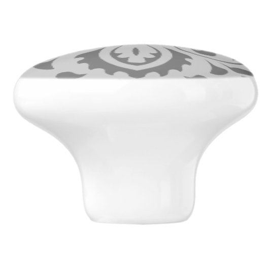 Grijs op Grijs Klassiek Keramische Knop (Zijkant)