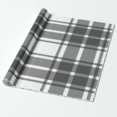 Grijs op grijs plaid cadeaupapier (Uitgerold)