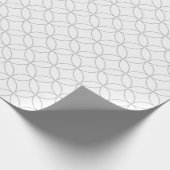 Grijs op witte overlappende cirkels Verpakkend pap Cadeaupapier (Hoek)