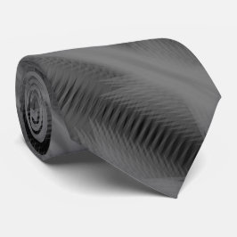 Grijs Op Zwarte Futuristische Abstracte Diagonale Stropdas