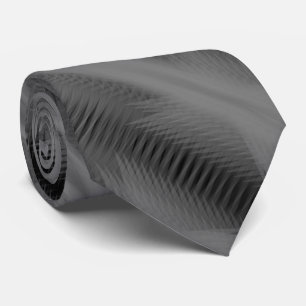 Grijs Op Zwarte Futuristische Abstracte Diagonale Stropdas