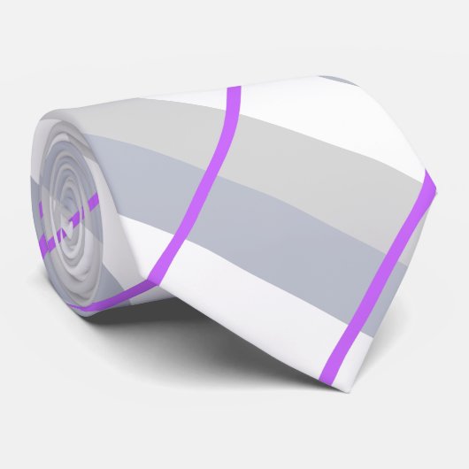 Grijs/Paars gestreept Stropdas (Opgerold)