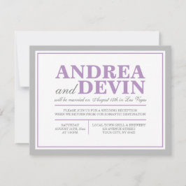 Grijs & Paars, Uitnodigingen alleen voor het huwel