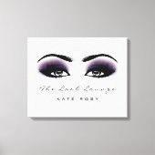 Grijs Paarse make-up artiest Beauty Damask Lashes Canvas Afdruk (Voorkant)