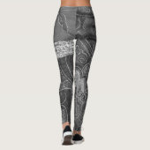 Grijs Patchwork-bos Leggings (Achterkant)