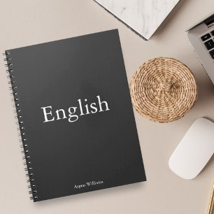 Grijs Persoonlijk Engels Onderwijs Notitieboek